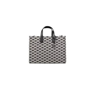 Michael Kors Tassen, Dames, Beige, ONE Size, Katoen, Gigi Grote Logo Jacquard Tote