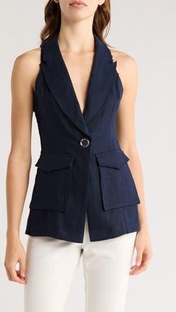 Ramy Brook Paloma Exposed Seam Vest in Spring Navy at Nordstrom Rack, Size 6