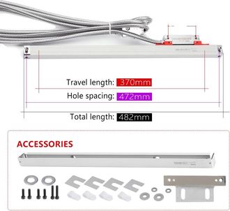 OEM Sensor De Escala Lineal, Precisi&oacute;n De 0,005 Mm, Salida Ttl, Ka500-370mm-5u