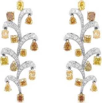 HYT Jewelry 18kt witgouden oorringen met diamant - Zilver