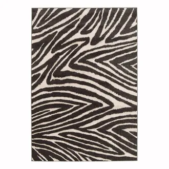AFK Living Alfombra s&uacute;per suave efecto cebra 160 x 230 cm