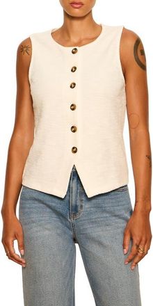 Sanctuary Nothing Extra Knit Vest in Chalk White at Nordstrom, Size X-Large