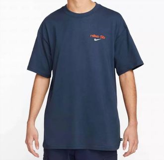 Nike Mens Sb Skate Stacked Logo T-Shirt In Midnight Navy