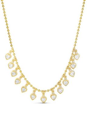 SHYMI Charm Bead Chain Necklace in Gold Heart at Nordstrom