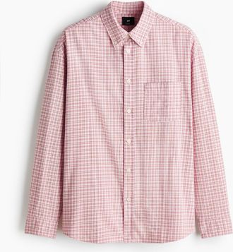H&M Baumwollhemd in Relaxed Fit - Pink