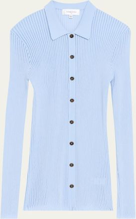 Ronny Kobo Denzel Ribbed Flare-Sleeve Cardigan