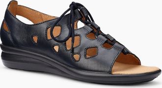 Hotter Womens Lenora Womens Low Wedge Sandals - Navy - Size: 4.5