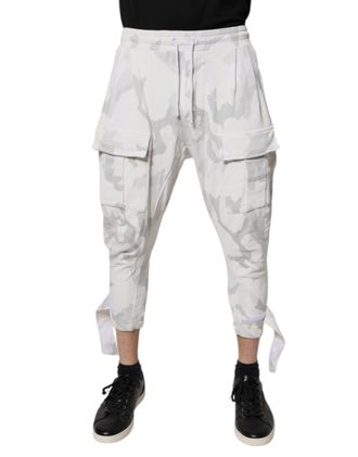 Dolce & Gabbana White Camouflage Cargo Jogger SweatMens Mens Pants (Pre-Owned)