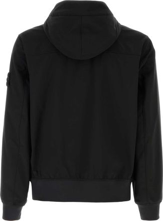 Stone Island Mens Black Stretch Polyester Jacket Giubbini