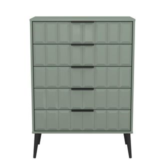 Welcome Furniture Bremen Ready Assembled 5 Drawer Chest in Reed Green - Welcome Furniture | TJ Hughes
