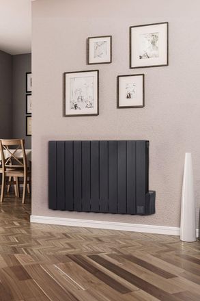 Living and Home 1800W Heating Radiator Pianoforte with LED Screen and Timer Black