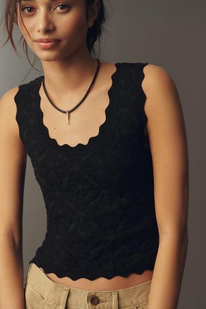 Maeve Scallop Knit Tank Top