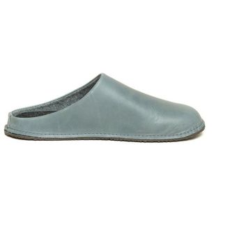 Gottstein Leder Loafer Hausschuhe - Unisex | t&uuml;rkis/grau