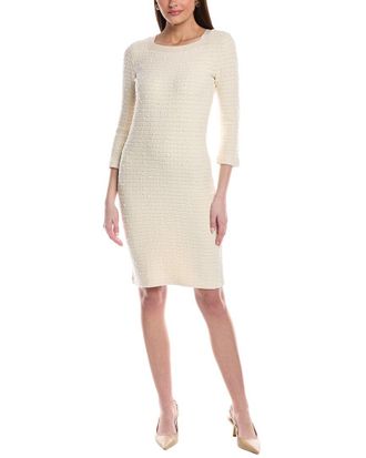 St. John Donna Tweed Wool-Blend Sheath Dress
