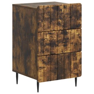 vidaXL Armario De Noche Con Caj&oacute;n Roble Ahumado 43x 41 X 68 Cm Vidaxl