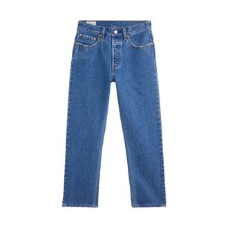 Levi's Jeans, Dames, Blauw, W29, Denim, 501 Straight Jeans