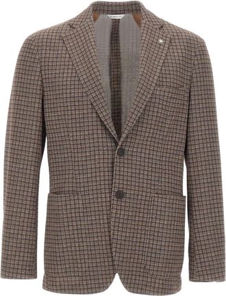 Manuel Ritz Single-breasted Blazer - Heren - Blazers - Bruin - M - Katoen - Jassen