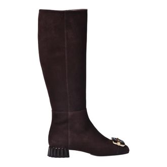 Baldinini High Boots, female, Brown, 5 UK, Dark brown suede boots