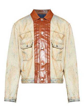 Dsquared2 Jack met leren vlak - Beige