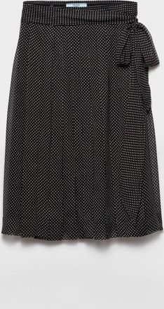 Prada Printed chiffon wrap skirt