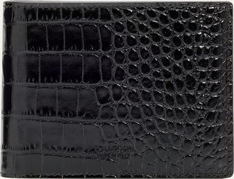 Tom Ford Mens Exotic Line Croc-Effect Bifold Wallet