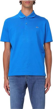 Paul & Shark Tops, Heren, Blauw, M, Katoen, Katoenen Polo Gebreide Knoopstijl