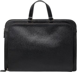 Prada Black Leather Briefcase (Pre-Owned)
