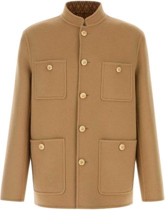 Valentino Garavani Jas van wolmix - Heren - Blazers - Bruin - XL - Wol - Jassen