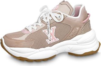 Louis Vuitton (WMNS) LOUIS VUITTON Run 55 Sneakers Tan Pink 1ABVMW