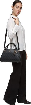 Guess Womens Satchel Coal Logo Polyurethane Satchel-bags