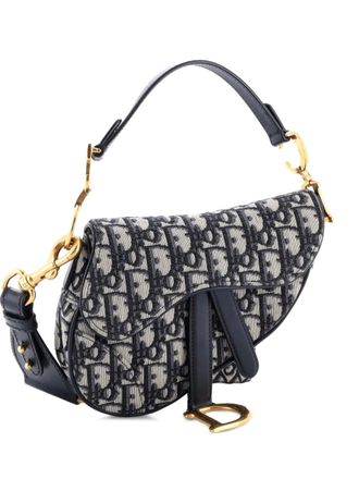 Dior Saddle Handbag with Strap Oblique Canvas Mini shoulder bag - Blu
