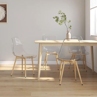 vidaXL Vidaxl - Sillas De Comedor 4 Unidades Transparente Pet
