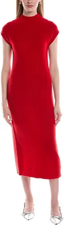 Alberta Ferretti Funnel Neck Cashmere Midi Sweaterdress