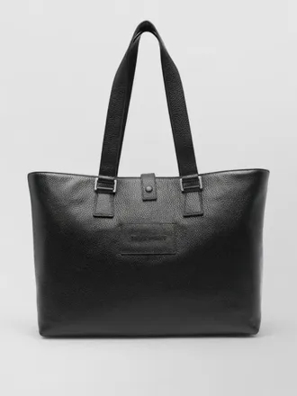 Emporio Armani textured leather shoulder bag dual handles