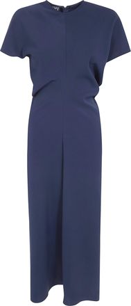 DRHOPE Bias Cut Crew Neck Dress