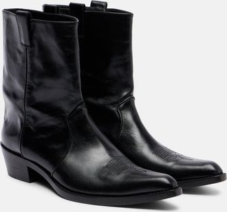 Khaite Clive leather ankle boots