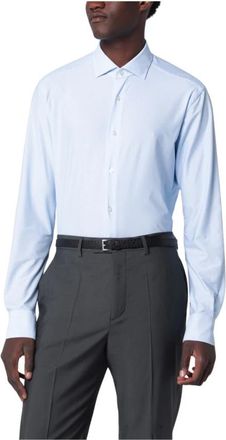 Xacus Heren, Overhemden, Blauw, Maat: 3XL Polyamide