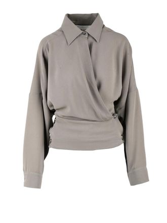 Philosophy di Lorenzo Serafini Khaki Triacetate Polyester Women Blouse