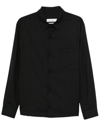 Be Able Black Leroy Virgin Wool-Blend Shirt