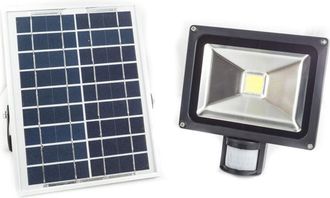 Trade Shop Trade Shop Traesio - Trade Shop - Kit Faretto Pannello Con Sensore A Energia Solare E Crepuscolare A Led Cob - -20 Vatios