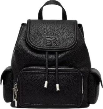 Ermanno Scervino Rugzak van ecologisch leer - Dames - Rugzakken - Zwart - ONE Size - Leer - Tassen