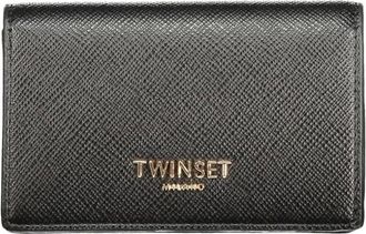 Twinset Portatarjetas de Piel Saffiano - Accessories - Mujer - Negro - ONE SIZE
