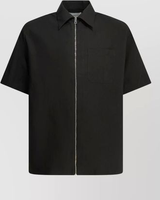 Givenchy couture seam short sleeve collared shirt