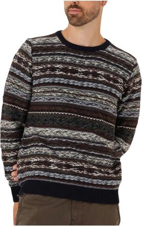Anerkjendt Aksune Reverse Inka Knit - Heren - Ronde hals truien - Veelkleurig - L - Truien & Vesten