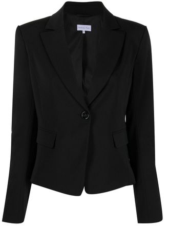 Patrizia Pepe Essential cropped blazer - women - Spandex/Elastane/Spandex/Elastane/Polyester/Polyester - 38 - Black