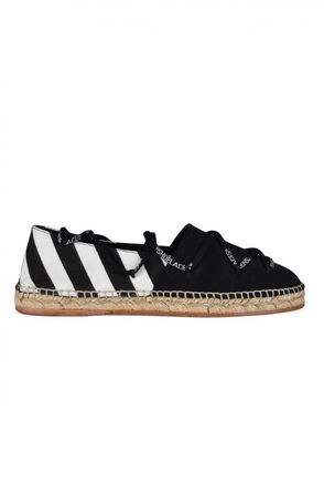Off-white Gebroken witte espadrilles zwart