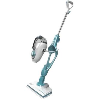 Black+Decker Fsmh1321j Limpiador A Vapor Tipo Mopa Blanco Azul