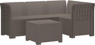 vidaXL Sof&aacute; De Jard&iacute;n Para 4 Personas Con Dise&ntilde;o De Rattan Pp Vidaxl