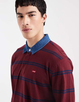 Levi's Felpa stile rugby classica rossa-Rosso