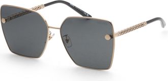 Versace Womens 63mm Pale Gold Sunglasses